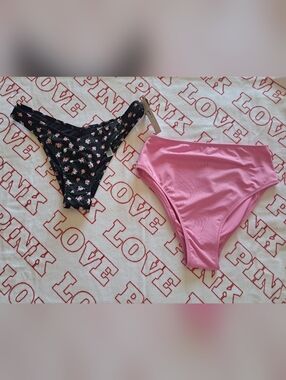 PINK Bikini Bottoms bundle (S) NWT